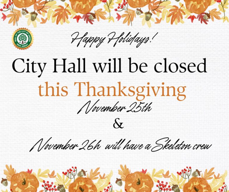 City Hall Closed On Thanksgiving – City of Linden